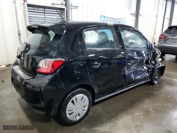 2023 Mitsubishi Mirage ES with VIN ML32AUHJXPH001620, listed as a Copart auction lot 72846723 with 10,656 mi miles and Salvage Title. Bid and sale history available at carsss.com. Image 3.