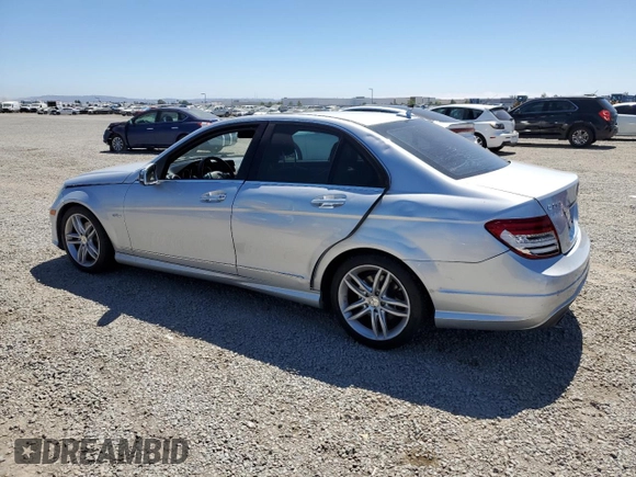 2012 Mercedes-Benz C 250 Sport with VIN WDDGF4HB8CR196219, listed as a Copart auction lot 63240835 with 94,411 mi miles and Salvage title. Bid and sale history available at DreamBid. Image 2.
