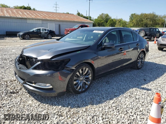 2016 Acura RLX Tech Pkg with VIN JH4KC1F53GC001160, listed as a Copart auction lot 70796374 with 104,174 mi miles and Salvage Title. Bid and sale history available at carsss.com. Image 1.