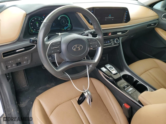 2021 Hyundai Sonata Hybrid Limited with VIN KMHL54JJ4MA035794, listed as a Copart auction lot 49689975 with 48,140 mi miles and Salvage Title. Bid and sale history available at carsss.com. Image 8.