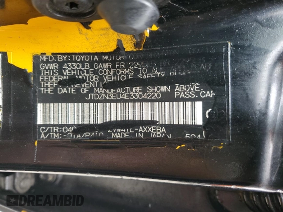 2014 Toyota Prius Two with VIN JTDZN3EU4E3304220, listed as a Copart auction lot 56043965 with 453,091 mi miles and Clean Title. Bid and sale history available at DreamBid. Image 12.