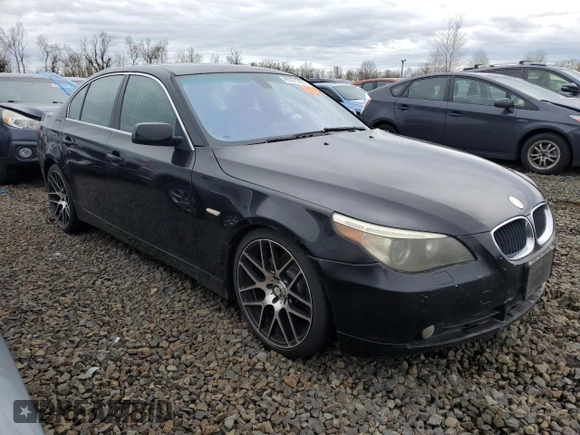 2006 BMW 5 Series 525i with VIN WBANE53586CK82341, listed as a Copart auction lot 49351205 with 184,079 mi miles and Salvage Title. Bid and sale history available at DreamBid. Image 4.