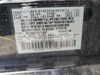 2024 Nissan Sentra SV with VIN 3N1AB8CV7RY379427, listed as a Copart auction lot 61109185 with 23,779 mi miles and Salvage title. Bid and sale history available at DreamBid. Image 12.