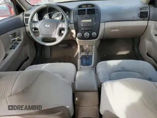 2009 Kia Spectra EX with VIN KNAFE222195620150, listed as a Copart auction lot 47403365 with 141,426 mi miles and Salvage Title. Bid and sale history available at DreamBid. Image 8.