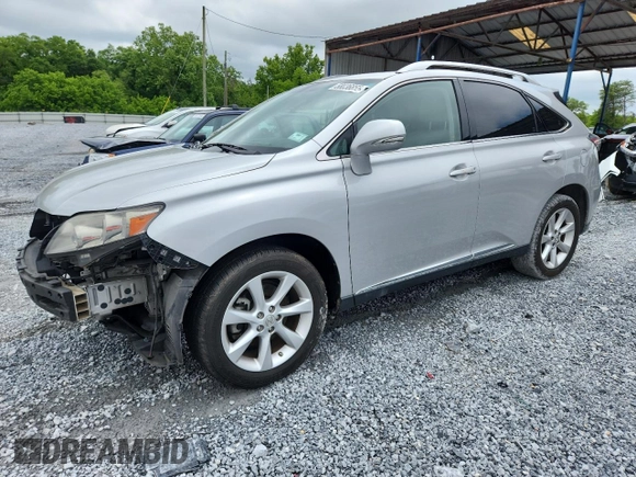 2010 Lexus RX 350 with VIN JTJZK1BA2A2407124, listed as a Copart auction lot 58036855 with 86,584 mi miles and Salvage title. Bid and sale history available at DreamBid. Image 1.