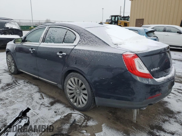 2014 Lincoln MKS with VIN 1LNHL9EK0EG602349, listed as a Copart auction lot 45211525 with 51,616 mi miles and Salvage Title. Bid and sale history available at DreamBid. Image 2.