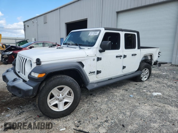 2020 Jeep Gladiator Sport S with VIN 1C6JJTAG0LL109695, listed as a Copart auction lot 63112895 with 53,491 mi miles and Non repairable. Bid and sale history available at DreamBid. Image 1.