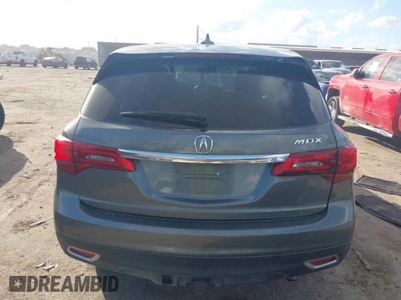 2014 Acura MDX Tech Pkg with VIN 5FRYD3H40EB017646, listed as a IAAI auction lot 41483117 with 123,667 mi miles. Bid and sale history available at carsss.com. Image 16.