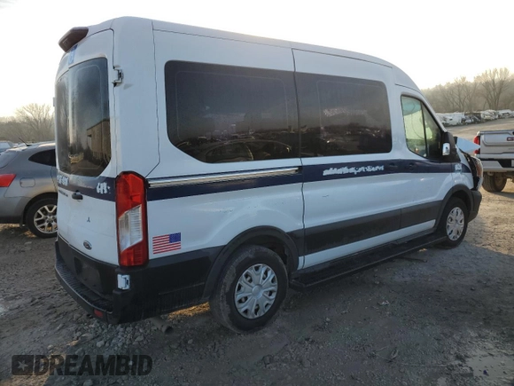 2020 Ford Transit z VIN 1FMZK1C87LKB11433, wystawiony jako Copart lot #85380574 z przebiegiem Nie podano mil oraz Szkoda całkowita • Salvage title. Historia ofert i sprzedaży dostępna na DreamBid. Obrazek 3.