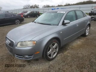 2007 Audi A4 2.0T with VIN WAUAF78E47A139559, listed as a Copart auction lot 48927115 with 157,320 mi miles and Salvage Title. Bid and sale history available at carsss.com. Image 1.
