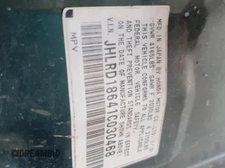 2001 Honda CR-V EX z VIN JHLRD18641C030468, wystawiony jako Copart lot #57805585 z przebiegiem 202 318 mil mil oraz Szkoda całkowita • Salvage title. Historia ofert i sprzedaży dostępna na DreamBid. Obrazek 13.