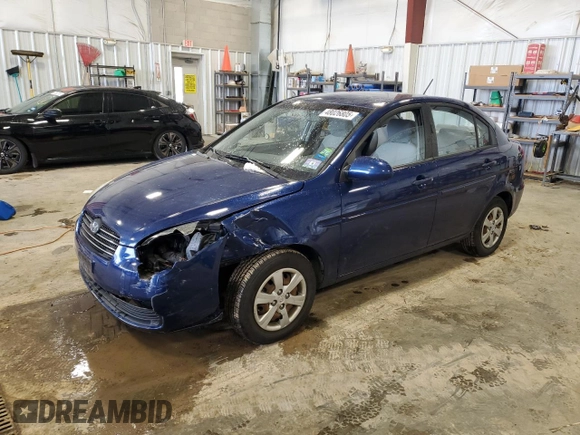 2008 Hyundai Accent GLS with VIN KMHCN46C78U279499, listed as a Copart auction lot 48026805 with 152,986 mi miles and Salvage Title. Bid and sale history available at carsss.com. Image 1.