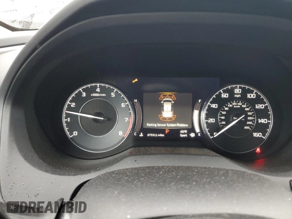 2021 Acura RDX Technology with VIN 5J8TC1H52ML000503, listed as a Copart auction lot 84688044 with 75,511 mi miles and Salvage title. Bid and sale history available at DreamBid. Image 9.