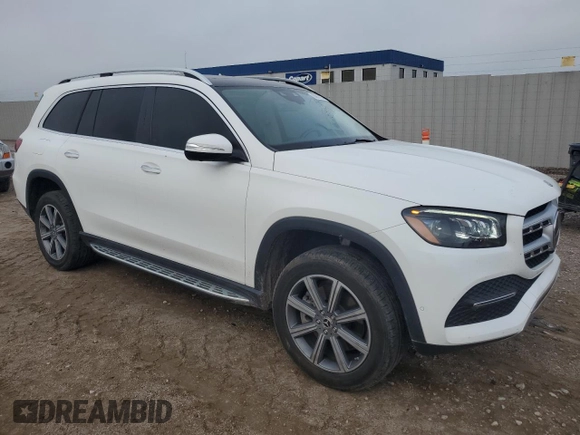 2021 Mercedes-Benz GLS 450 with VIN 4JGFF5KE6MA372050, listed as a Copart auction lot 66987174 with 78,528 mi miles and Salvage Title. Bid and sale history available at DreamBid. Image 4.