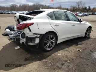 2021 Infiniti Q50 Signature Edition with VIN JN1EV7CR5MM755866, listed as a Copart auction lot 53243505 with Not provided miles and Salvage title. Bid and sale history available at DreamBid. Image 3.