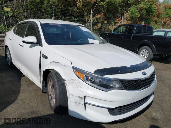 2016 Kia Optima LX with VIN KNAGT4L37G5074853, listed as a IAAI auction lot 41950918 with 151,111 mi miles. Bid and sale history available at carsss.com. Image 1.