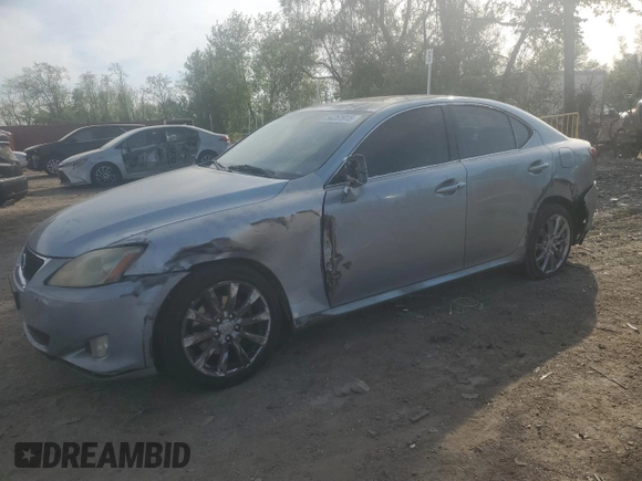 2006 Lexus IS 250 with VIN JTHCK262465005997, listed as a Copart auction lot 54251915 with 208,670 mi miles and Salvage Title. Bid and sale history available at DreamBid. Image 1.