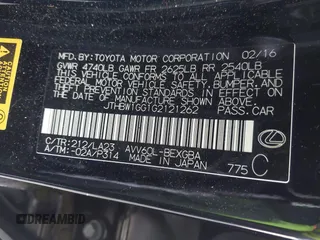 2016 Lexus ES 300h z VIN JTHBW1GG1G2121262, wystawiony jako IAAI lot #41959615 z przebiegiem 131 247 mil mil oraz . Historia ofert i sprzedaży dostępna na DreamBid. Obrazek 9.