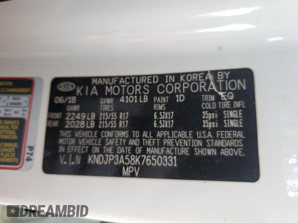 2019 Kia Soul + with VIN KNDJP3A58K7650331, listed as a Copart auction lot 45686285 with Not Provided miles and Salvage Title. Bid and sale history available at DreamBid. Image 12.