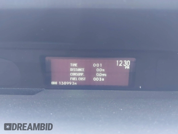 2013 Toyota Prius One with VIN JTDKN3DU2D1695784, listed as a IAAI auction lot 42212612 with 138,993 mi miles and . Bid and sale history available at DreamBid. Image 6.