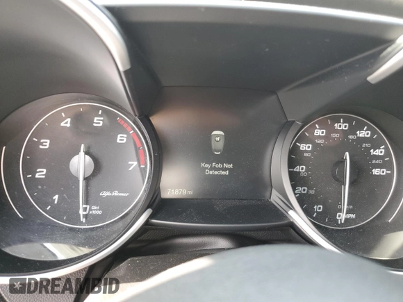 2019 Alfa Romeo Giulia Ti Sport with VIN ZARFANBN8K7605056, listed as a Copart auction lot 71777854 with 71,879 mi miles and Salvage Title. Bid and sale history available at carsss.com. Image 9.