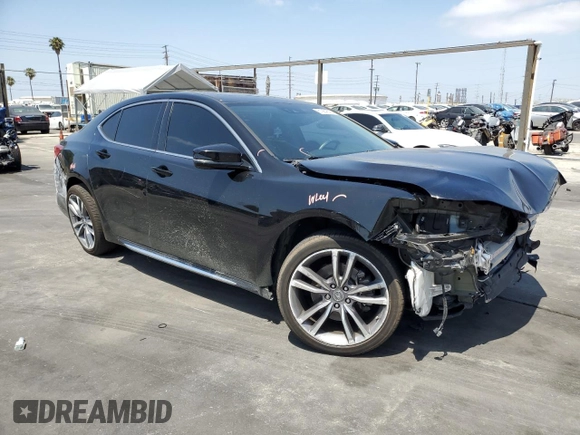 2019 Acura TLX Advance with VIN 19UUB2F8XKA007332, listed as a Copart auction lot 61984505 with 123,542 mi miles and Salvage title. Bid and sale history available at DreamBid. Image 4.