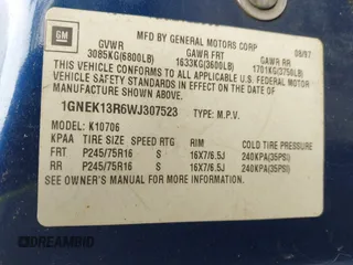 1998 Chevrolet Tahoe z VIN 1GNEK13R6WJ307523, wystawiony jako IAAI lot #42370506 z przebiegiem 268 361 mil mil oraz . Historia ofert i sprzedaży dostępna na DreamBid. Obrazek 9.