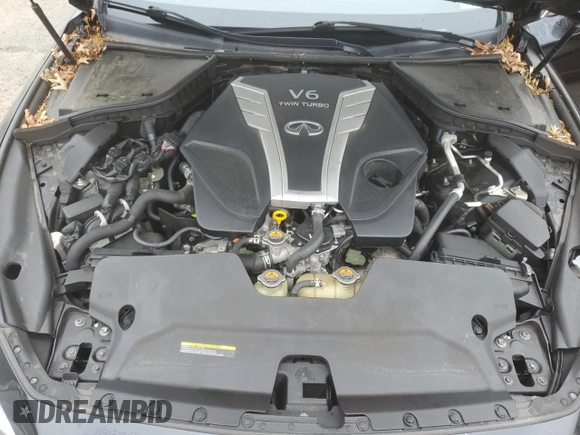 2018 Infiniti Q50 Luxe with VIN JN1EV7AR5JM442833, listed as a Copart auction lot 56628175 with 92,127 mi miles and Salvage title. Bid and sale history available at DreamBid. Image 11.