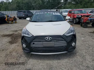 2015 Hyundai Veloster Turbo with VIN KMHTC6AE3FU234793, listed as a Copart auction lot 56014555 with 120,237 mi miles and Salvage title. Bid and sale history available at DreamBid. Image 5.