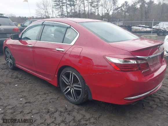 2016 Honda Accord Sedan Sport with VIN 1HGCR2F56GA080119, listed as a IAAI auction lot 41641186 with 166,076 mi miles. Bid and sale history available at carsss.com. Image 3.