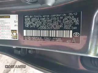 2012 Toyota Prius Two z VIN JTDZN3EU0C3136539, wystawiony jako IAAI lot #41715023 z przebiegiem 201 183 mil mil oraz . Historia ofert i sprzedaży dostępna na DreamBid. Obrazek 9.