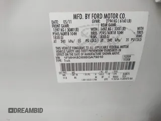 2011 Ford Explorer XLT with VIN 1FMHK8D89BGA79010, listed as a IAAI auction lot 42094330 with 381,624 mi miles and . Bid and sale history available at DreamBid. Image 9.