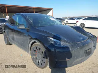 2022 Tesla Model Y Performance z VIN 7SAYGDEF6NF443297, wystawiony jako IAAI lot #41391224 z przebiegiem 44 705 mil mil oraz . Historia ofert i sprzedaży dostępna na DreamBid. Obrazek 1.