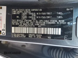 2019 Toyota 4Runner SR5 с VIN JTEBU5JRXK5723170, выставлен на аукционе Copart как лот 55259385 с пробегом 88 443 миль миль и Списание • Salvage title. История ставок и продаж доступна на DreamBid. Изображение 13.