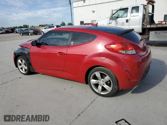 2012 Hyundai Veloster w/Gray Int with VIN KMHTC6ADXCU066489, listed as a Copart auction lot 60538585 with 161,917 mi miles and Salvage title. Bid and sale history available at DreamBid. Image 2.