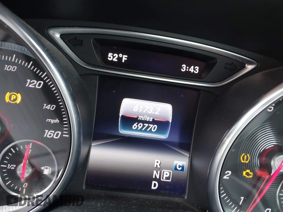 2019 Mercedes-Benz CLA with VIN WDDSJ4EB6KN757732, listed as a IAAI auction lot 41576672 with 69,770 mi miles. Bid and sale history available at carsss.com. Image 15.