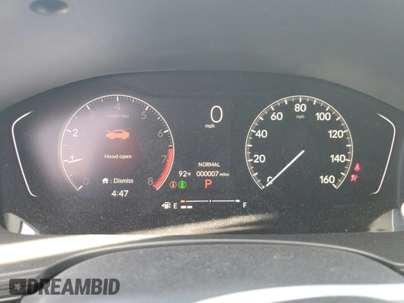 2025 Honda Civic Sport with VIN 2HGFE2F5XSH513833, listed as a Copart auction lot 57674385 with 7 mi miles and Salvage title. Bid and sale history available at DreamBid. Image 9.