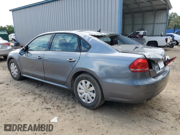 2013 Volkswagen Passat S with VIN 1VWAP7A34DC012297, listed as a Copart auction lot 60635515 with 157,647 mi miles and Salvage title. Bid and sale history available at DreamBid. Image 2.