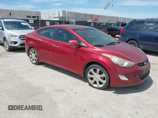2012 Hyundai Elantra Limited with VIN KMHDH4AE8CU281503, listed as a IAAI auction lot 42647793 with 161,761 mi miles and . Bid and sale history available at DreamBid. Image 1.