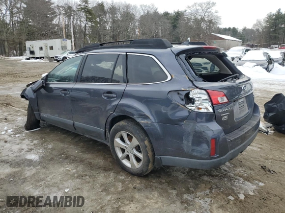 2013 Subaru Outback Limited with VIN 4S4BRBKC1D3319408, listed as a Copart auction lot 45486565 with Not provided miles and Non repairable. Bid and sale history available at DreamBid. Image 2.