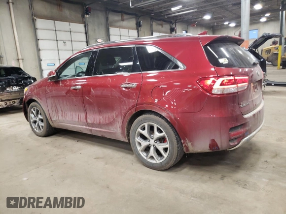 2018 Kia Sorento SX with VIN 5XYPKDA50JG418712, listed as a Copart auction lot 89107215 with 95,488 mi miles and Salvage Title. Bid and sale history available at carsss.com. Image 2.