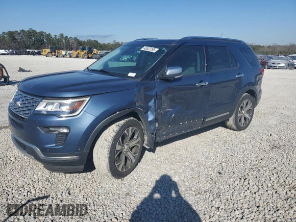 2018 Ford Explorer Platinum with VIN 1FM5K8HT5JGC38878, listed as a Copart auction lot 46522295 with 81,768 mi miles and Salvage Title. Bid and sale history available at DreamBid. Image 1.