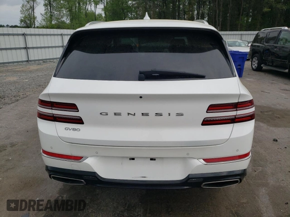 2021 Genesis GV80 with VIN KMUHB4SB9MU036462, listed as a Copart auction lot 48688625 with 57,904 mi miles and Salvage title. Bid and sale history available at DreamBid. Image 6.