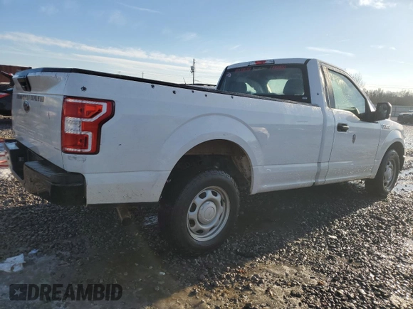 2018 Ford F-150 XL with VIN 1FTMF1CB7JKF43113, listed as a Copart auction lot 41757185 with 72,332 mi miles and Salvage Title. Bid and sale history available at carsss.com. Image 3.