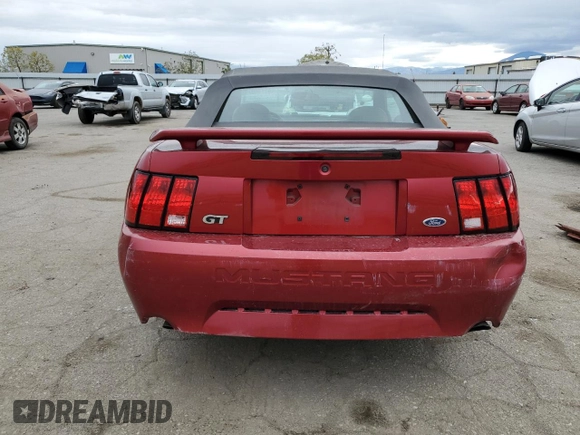 2003 Ford Mustang GT Deluxe with VIN 1FAFP45X53F357541, listed as a Copart auction lot 43738975 with 102,282 mi miles and Salvage Title. Bid and sale history available at carsss.com. Image 6.