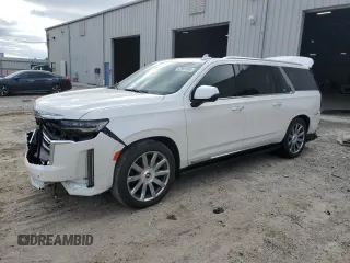 2024 Cadillac Escalade ESV 4WD Premium Luxury Platinum z VIN 1GYS4MKL3RR405574, wystawiony jako Copart lot #42901905 z przebiegiem 3 564 mil mil oraz Szkoda całkowita • Salvage title. Historia ofert i sprzedaży dostępna na DreamBid. Obrazek 1.