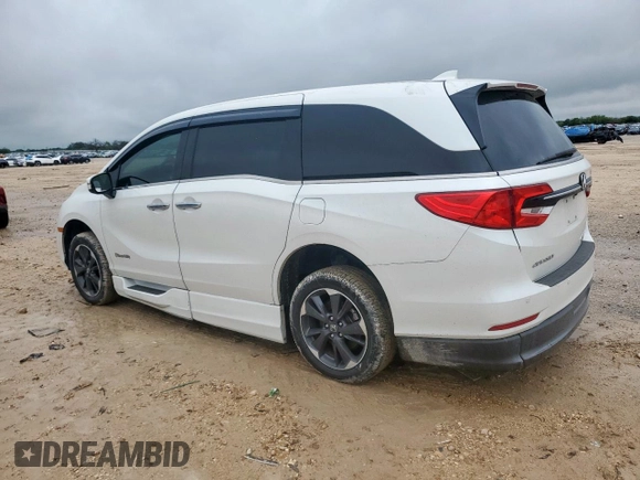 2022 Honda Odyssey Elite with VIN 5FNRL6H93NB066040, listed as a Copart auction lot 60162665 with 36,665 mi miles and Salvage title. Bid and sale history available at DreamBid. Image 2.