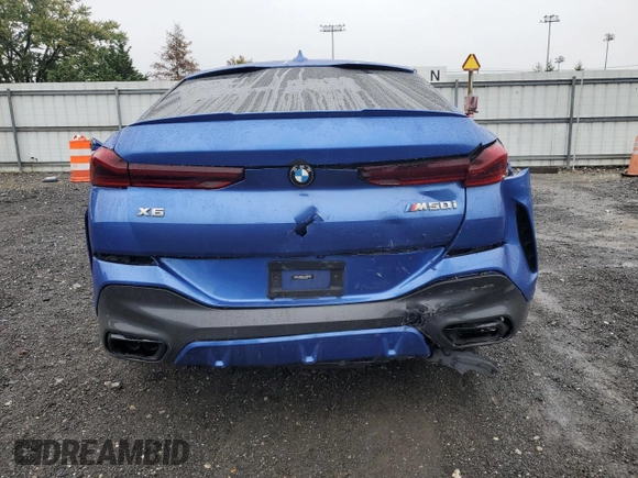 2020 BMW X6 M50i with VIN 5UXCY8C07L9B45473, listed as a Copart auction lot 73403164 with 0 mi miles and Salvage Title. Bid and sale history available at carsss.com. Image 6.