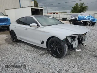 2023 Genesis G70 2.0T with VIN KMTG34TA3PU114905, listed as a Copart auction lot 61777435 with 26,493 mi miles and Salvage title. Bid and sale history available at DreamBid. Image 4.
