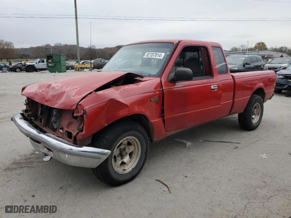 1995 Ford Ranger Splash with VIN 1FTCR14X1SPA87899, listed as a Copart auction lot 82707014 with 210,593 mi miles and Salvage Title. Bid and sale history available at carsss.com. Image 1.